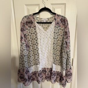 Floral Patterned Women's Top